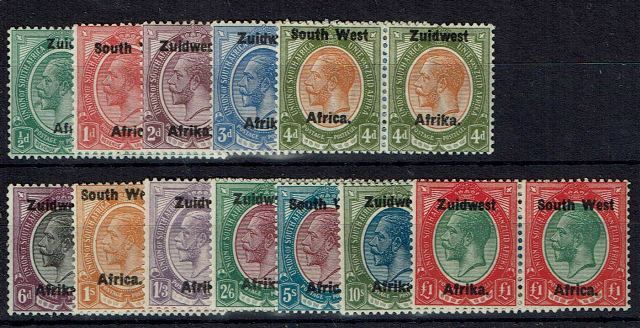 Image of South West Africa/Namibia SG 16/27 LMM British Commonwealth Stamp